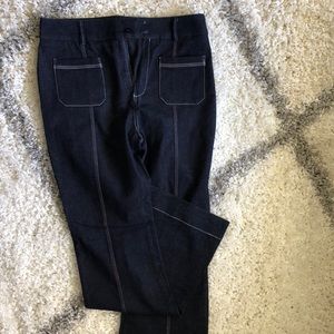 NWOT Anthro Pilcro Contrast Seam Flare Jeans